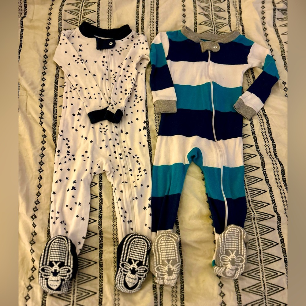 12 month Burt’s Bees sleep n play pjs